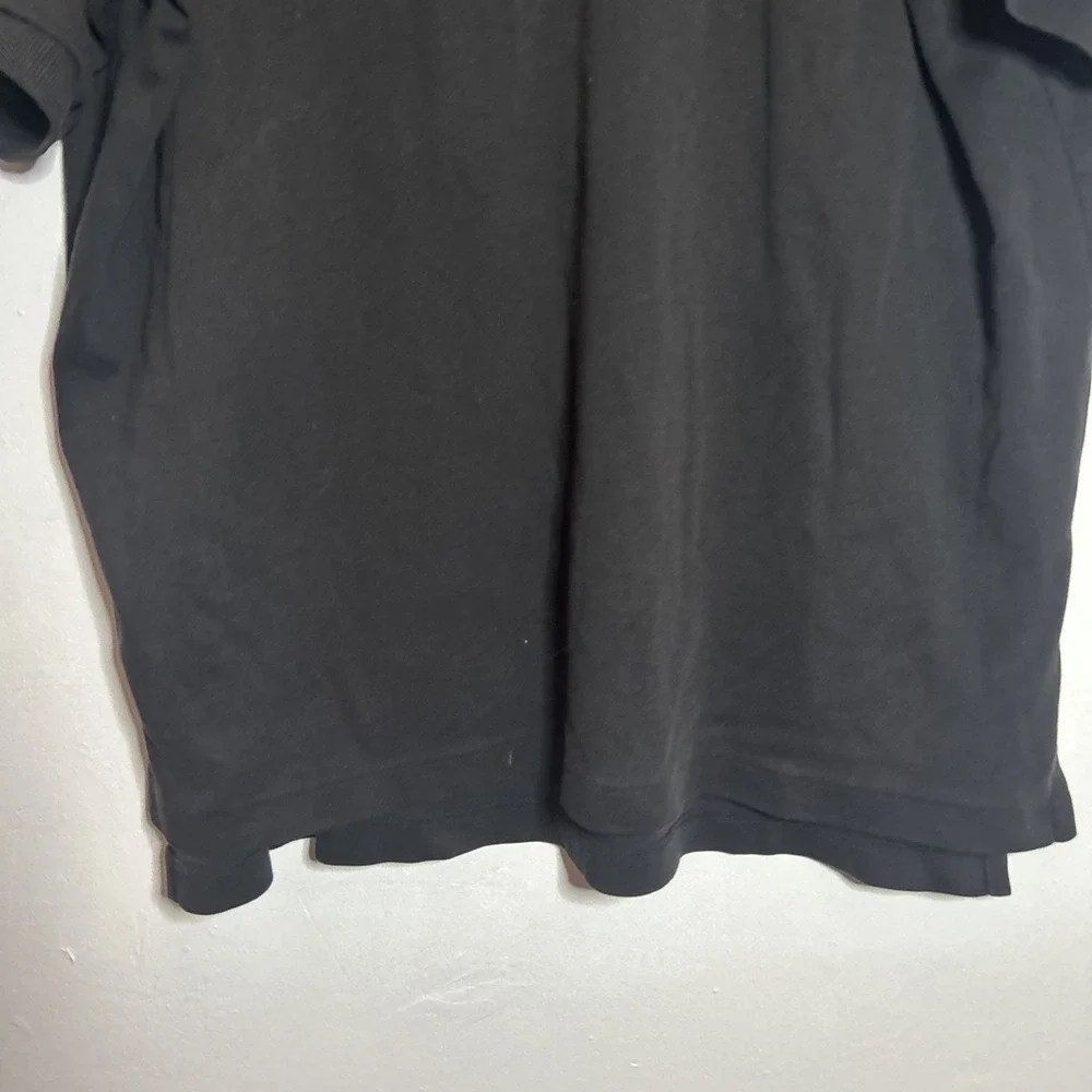 Ralph Lauren Polo Shirt Mens Large Black Solid Pony Short Sleeve Polo‎ Golf